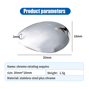 Leurre de pêche à <span class=keywords><strong>la</strong></span> truite avec pales rotatives en nickel lisse <span class=keywords><strong>pour</strong></span> <span class=keywords><strong>la</strong></span> pêche en mer, attirant les gouttelettes d'eau - Product Image 6