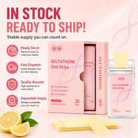 Bandes buccales de glutathion à marque privée, saveur citron naturel, aide à éclaircir et protéger la peau, complément alimentaire quotidien en stock