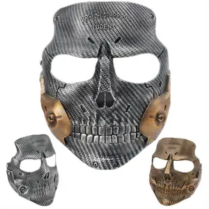 Half face death stranded mask Halloween skull resin mask Death Stranding makeup ball mask