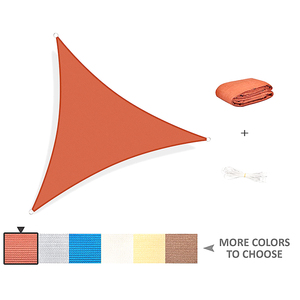 Voile d'ombrage triangulaire orange 3x3x3m pour <span class=keywords><strong>jardin</strong></span>, patio, abri <span class=keywords><strong>de</strong></span> voiture, piscine, protection solaire - Product Image 3