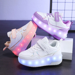 Chaussures à roulettes lumineuses pour enfants avec roues en EVA pour jeux en plein air - Product Image 4
