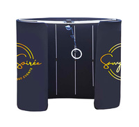 Cabina de Fotos 360° para Negocios, Personalizable con Calcomanías, Base Suave con Soporte de Mano y Efecto de Estrella, para Uso Profesional
