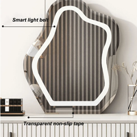 NOVA Blanc Moderne Chambre Maquillage Coiffeuse Avec Nuage Led Lumière Miroir Commode En Bois Bureau Avec Tiroirs De Rangement