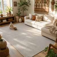 Tapis moderne en polyester pour animaux de compagnie, grande surface, tissé à la machine Wilton, résistant aux rayures et aux poils d'animaux, idéal pour l'exercice et la maison