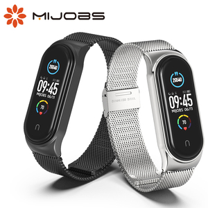 Correa de reloj Mijobs versión <span class=keywords><strong>global</strong></span> para <span class=keywords><strong>Mi</strong></span> <span class=keywords><strong>Band</strong></span> 6 5 4 3, correa de metal de acero inoxidable, pulsera CS OEM, muy popular, 16 mm, 156~226 cm - Product Image 2