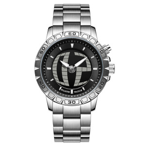 Reloj de Hombre de Aleación de Acero Inoxidable con Doble Pantalla, Lectura Dinámica Digital Retro de Moda, Segundero Dinámico, Esfera de 43 mm - Product Image 5