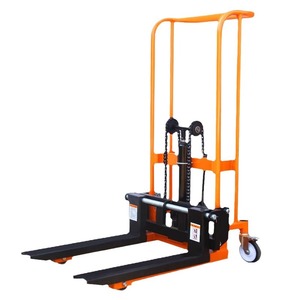 Kleine Handvorkheftruck 400Kg Draagbare Kleine Stapelaar Mini Lift Platform Handmatige Hydraulische Vrachtwagen Kleine Lader Heftruck - Product Image 1