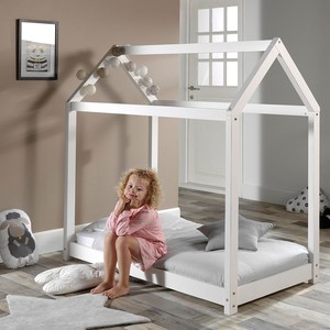 <span class=keywords><strong>Letto</strong></span> piccolo <span class=keywords><strong>Montessori</strong></span> per bambini Girls House Kids Floor Bed Frame - Product Image 2