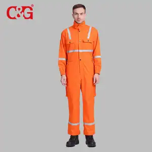 Vêtements de travail ignifuges en tissu Nomex <span class=keywords><strong>Dupont</strong></span> pour les champs pétroliers Combinaisons ignifuges - Product Image 6