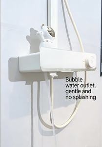 Robinet de baignoire chromé à poignée unique de haute qualité, design moderne, barre coulissante, installation facile, finition polie, jet de pluie, fonction pause, doux - Product Image 3