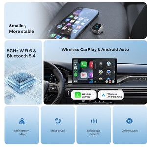 Nouvel adaptateur CarPlay finition miroir métallique, combinant CarPlay et <span class=keywords><strong>RoIP</strong></span> Auto 2-en-1. - Product Image 3