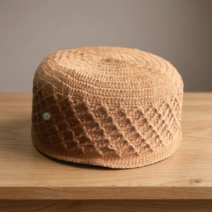 Gorro de Oración Musulmán Combolkufi, Diseño de Ganchillo Bordado, 100% Algodón Islámico para Hombre, Ajustable, Transpirable, para Todas las Estaciones - Product Image 1