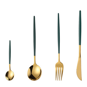 Set di posate di lusso in acciaio inossidabile lucidato a specchio, 24 pezzi, per hotel, ristoranti, matrimoni, lavabili in lavastoviglie. - Product Image 4