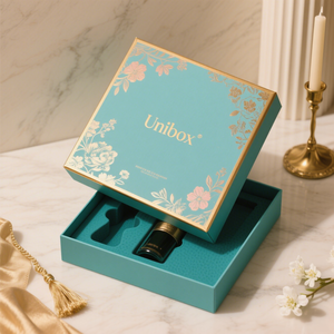 กล่องของขวัญเครื่องประดับที่ทำจากผ้าซาตินเนื้อแข็งพร้อมฝาปิดแม่เหล็กและลายนูนสำหรับน้ำหอมและเทียนออกแบบได้ตามต้องการ - Product Image 3