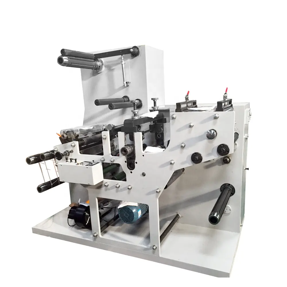high quality slitting rewinding machine with rotary die cutting station for blank label