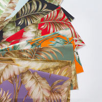 Kertas Pembungkus Buket Bunga Evergreenwrap Vintage Hutan Tropis Berembos Foil Emas Tekstur Retro Bahan DIY Pembungkus Buket