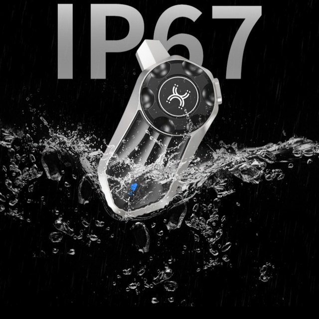 IP67 Waterproof Headphones Audio Communication Motorcycle Helmet Wireless Headphones Bluetooth-Enabled Headset