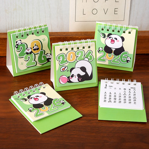 Cute Panda Desk <b>Calendar</b> 2026 Mini Cartoon Desktop Planner With Holiday Info - Product Image 2