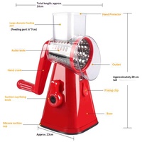 Coupe-légumes multifonctionnel transfrontalier en ABS, hachoir rotatif à manivelle, trancheuse, gadget de cuisine pour râper les pommes de terre