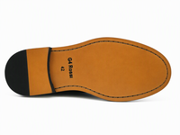 Chaussures Richelieu en cuir véritable noir pour hommes, à lacets, bout rond, bout mocassins, semelle confortable en caoutchouc, pour le bureau, les affaires, les mariages