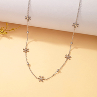 Collier pour femme en gros, minimaliste, en acier inoxydable plaqué or 18 carats, tendance, avec pendentifs étoile, cœur, flocon de neige, maillons, bijoux inaltérables