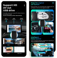 Woobox kotak Media AI Carplay nirkabel, GT2 2 + 16GB dengan Android Auto Smart YouTube & Apple Video Streaming Dongle