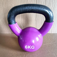 Usine en gros vinyle trempage fonte Kettlebell équipement de gymnastique 2kg/4kg/6kg/8kg/10kg/12kg bouilloire cloche