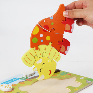 Juego de Rompecabezas de Madera 3D Vibrante con Temáticas de Dinosaurios, Animales y Vehículos, Juego Educativo para Mejorar las Habilidades Motoras Finas - Product Image 3