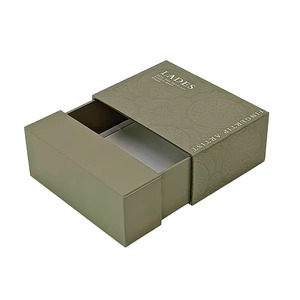 Recyclable Custom Jewelry <b>Box</b> for Necklace <b>Earring</b> Watch with Gold Foil UV Coating Embossing Cardboard Drawer <b>Box</b> Packaging - Product Image 1
