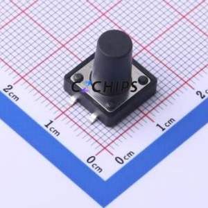 GT-TC149A-H140-L1 Tactile Switch SMD-4P,12x12mm Switch Single Pole Single Throw Round Button 1.6N Vertical Mount - Product Image 1