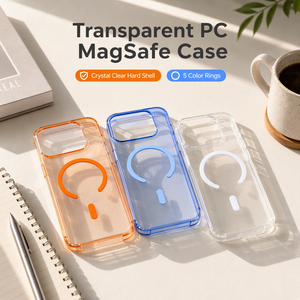 Funda Magnética Transparente Antigolpes con Carga Inalámbrica para PC Frame 2.0, Compatible con <span class=keywords><strong>iPhone</strong></span> 17 Pro Max y <span class=keywords><strong>iPhone</strong></span> 15 Pro Max, Empaque en Bolsa OPP - Product Image 5