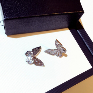 <span class=keywords><strong>Boucles</strong></span> <span class=keywords><strong>d</strong></span>'<span class=keywords><strong>oreilles</strong></span> <span class=keywords><strong>papillon</strong></span> en Zircon, saucière personnalisée, en diamant scintillant, aiguille en <span class=keywords><strong>argent</strong></span> 925 - Product Image 3