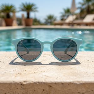 Unisex Fashion <b>Sunglasses</b> <b>Frame</b> Color Turquoise UV400 Product Model 4015 Made in Turkey - Product Image 3