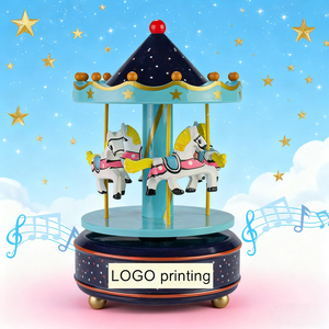 Vente en gros de boîte à <span class=keywords><strong>musique</strong></span> rétro en plastique manège rotatif château de chevaux <span class=keywords><strong>dans</strong></span> <span class=keywords><strong>le</strong></span> <span class=keywords><strong>ciel</strong></span> thème pour cadeaux d'anniversaire de Noël - Product Image 1