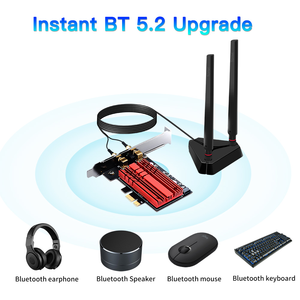 3000Mbps <span class=keywords><strong>WIFI</strong></span> <span class=keywords><strong>6</strong></span> <span class=keywords><strong>Intel</strong></span> AX200 PCIe อะแดปเตอร์เครือข่ายไร้สาย <span class=keywords><strong>WIFI</strong></span> การ์ดคู่2.4G/5GHz 802.11ac/ax สำหรับ5.1 BT สำหรับ Win 10 - Product Image 2