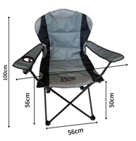 Chaise pliante moderne, robuste, confortable et rembourrée, en tissu Oxford, avec structure en acier carbone, pour le camping en plein air et la plage