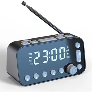 Jam Alarm Digital Radio Fm/Dab, untuk kamar tidur meja pintar dan meja, jam elektron