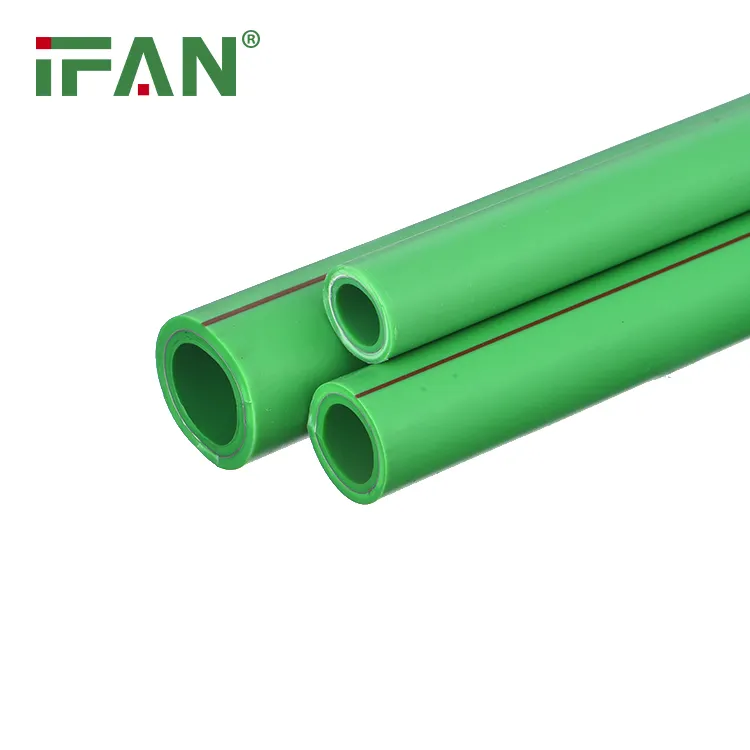 Ifan Pipe Manufacture Pn25 Green Color Ppr Al Ppr Multilayer Composite Plastic Water Tubes Ppr Pipe