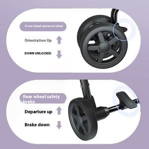 अलग पोर्टेबल पालतू कार्ट बड़ी जगह एक-स्पर्श फोल्डेबल कुत्ते 4 पहियों के साथ स्टलर - Product Image 4