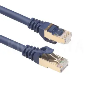Cabos de rede CAT8 de várias cores podem ser personalizados cabos de rede multi par de cobre puro blindado cat8