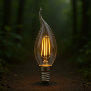 Candela LED E14 4W con Luce Calda Regolabile a Forma di Fiamma - Product Image 3