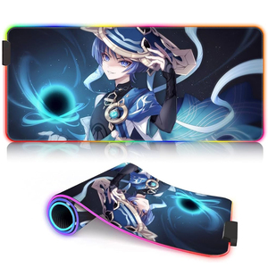 Tùy Chỉnh vuông máy tính xách tay Gamer RGB LED chuột Pad với cổ tay phần còn lại đầy màu sắc cao su không thấm nước bàn Mat phim hoạt hình PC phụ kiện trong kho - Product Image 2