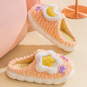 Chaussons d'intérieur d'été pour femmes, chauds, en peluche, à semelle épaisse antidérapante, chaussures d'hiver moelleuses - Product Image 6
