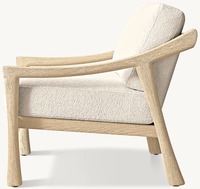 Fauteuil de salon moderne nordique de luxe en bois pour la détente à la maison