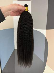 <span class=keywords><strong>Alano</strong></span> Kinky Straight Keratin Tips Sin procesar Raw Remy Cabello humano Trenzado Micro Link I Tip Extensión de cabello Cabello brasileño - Product Image 5