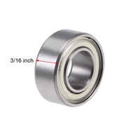 Rodamiento de Bolas Blindado R188ZZ de Tamaño en Pulgadas, 6.35x12.7x4.76mm, Mini Rodamiento para Modelo RC, Carrete de Pesca, Maquinaria Pequeña