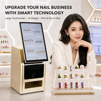 Impresora Comercial de Arte de Uñas con IA, Pantalla Táctil de 15.6 Pulgadas, Máquina de Impresión de Uñas con Carga de Imágenes Personalizadas, Cámara de Alta Resolución