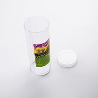 Fournisseurs de tubes en plastique acétate transparent imprimés sur mesure en gros, emballage cylindrique transparent