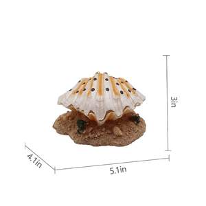 Dekorasi tangki ikan kerang, dekorasi gua palsu panjat tebing, hewan tersembunyi, resin dekorasi tangki ikan lanskap - Product Image 4