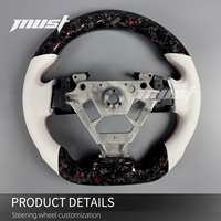 Volant de direction personnalisé en fibre de carbone forgée rouge LED pour Nissan 350Z Z33 Coupé Roadster pour Infiniti F45 FX35 2006-2009